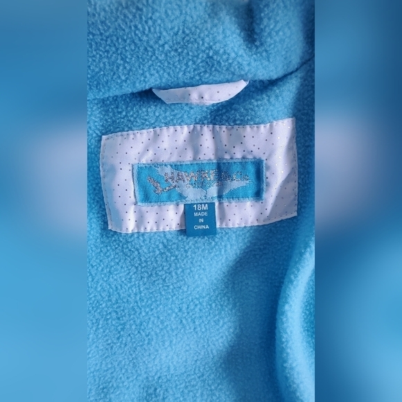 $75 HAWKE & CO HOODED PUFFY WINTER COAT JACKET SPARKLE WHITE 18M  MONTHS #4 - Picture 5 of 10